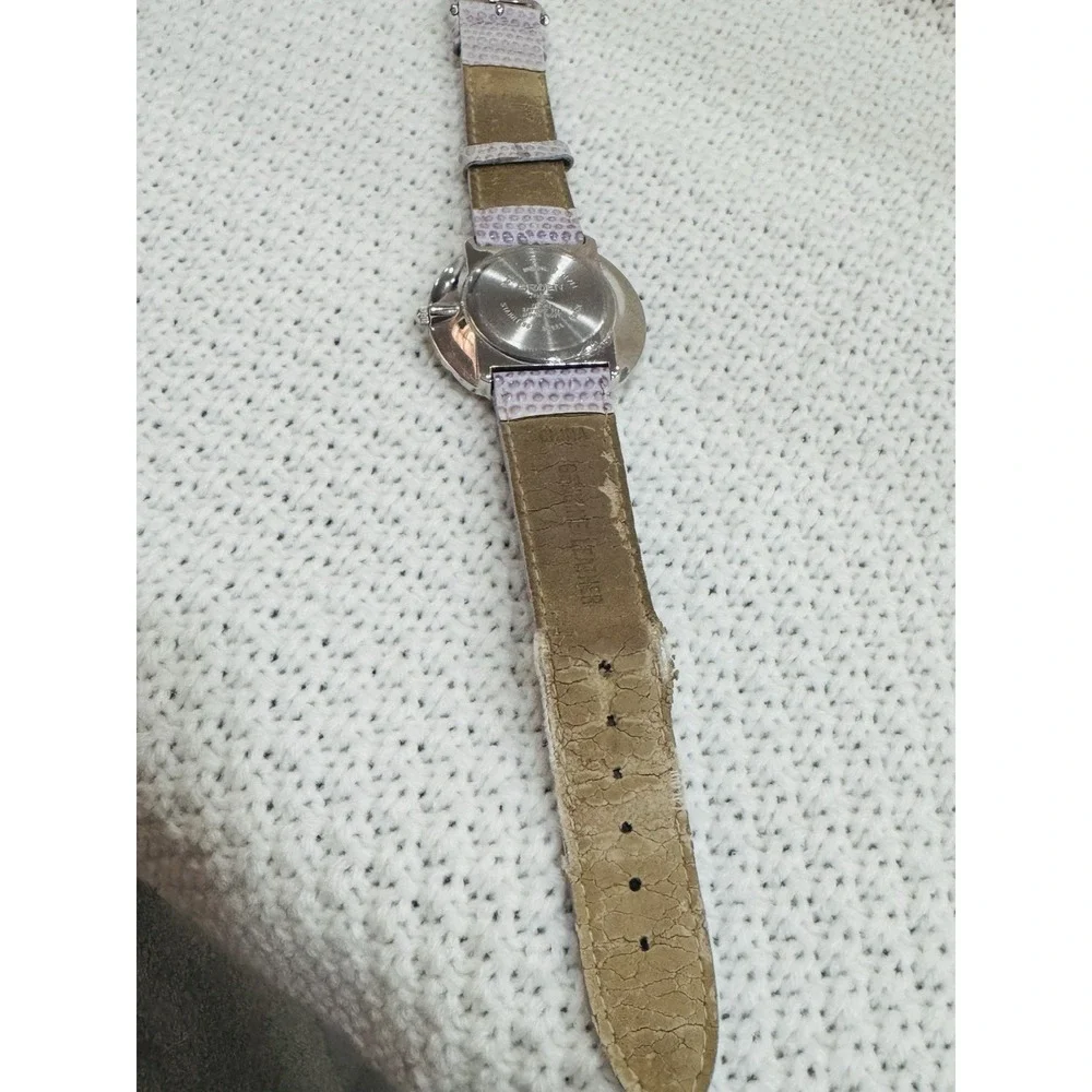 Gruen GR9708L Women's Crystal Bezel Purple Strap Quartz Watch Japan Movt